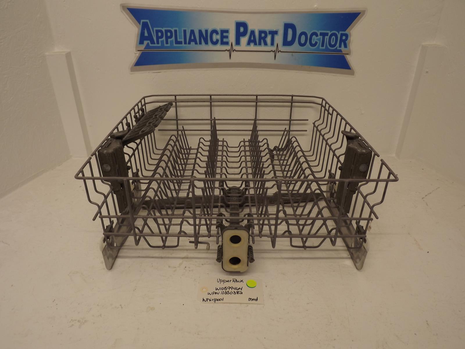 Whirlpool Dishwasher W10599464 WPW10350382 Upper Rack Used Whirlpool Dishwasher W10599464 WPW10350382 Upper Rack Used